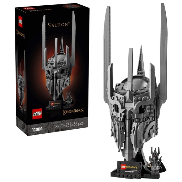 LEGO Sauron Helmet Lords of the Rings in Black and Gray 11373 538Pcs 18+ NIB - Picture 2 of 9